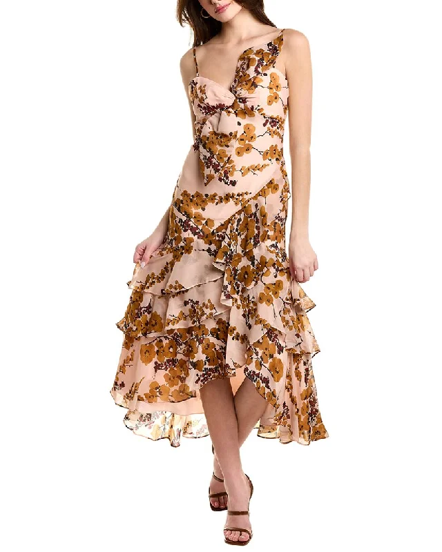 Badgley Mischka Tiered Cocktail Dress