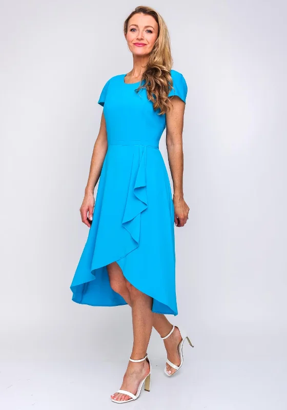 Ella Boo Frill Skirt Fit and Flare Dress, Aqua