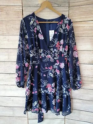 Floral Navy Mini Dress