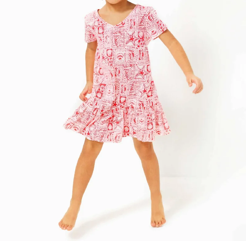 Mini Camilla Dress In Mizner Red Seaside Harbour