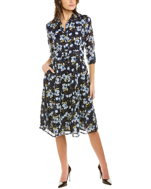 Samantha Sung Patricia Wool & Silk-Blend Shirtdress