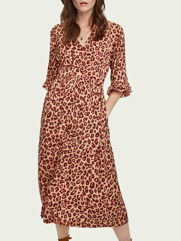 Scotch & Soda Printed Midi Dress