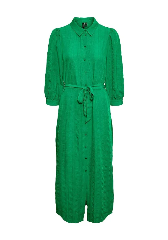 Vero Moda Cammi Shirt Dress, Bright Green