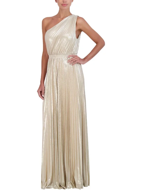 Womens Metallic Long Evening Dress