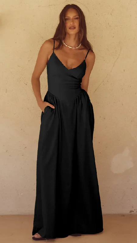 Zephy Maxi Dress - Black