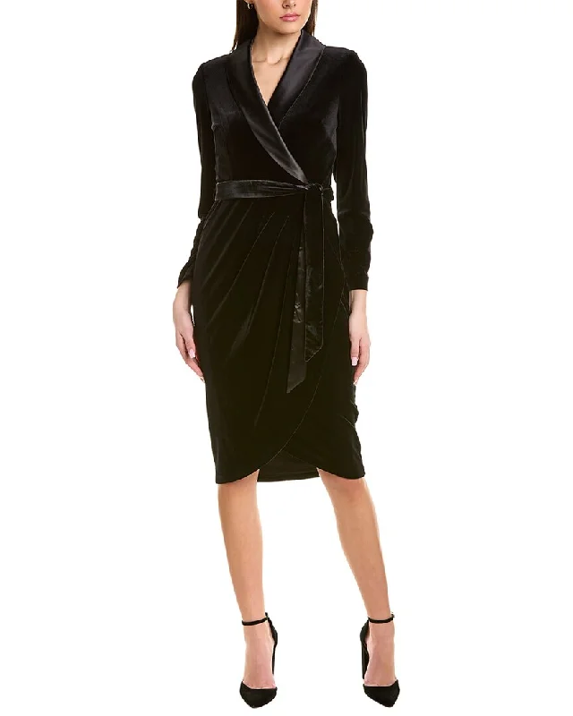 Adrianna Papell Velvet Wrap Dress