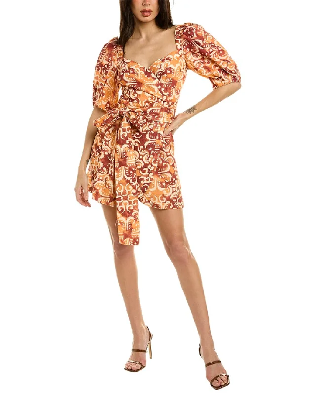 Alexis Athens Linen-Blend Wrap Dress