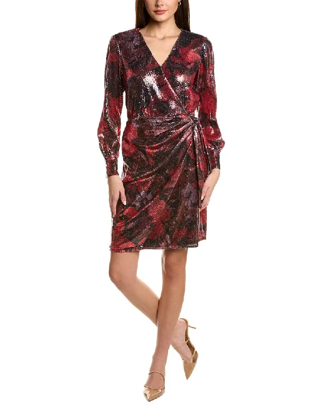 Anne Klein Sequin Wrap Dress