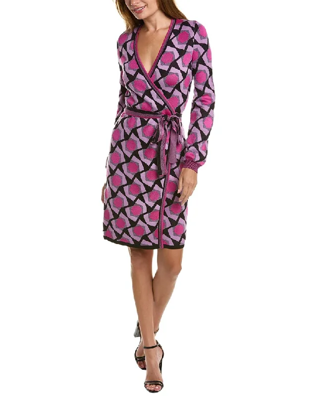 Diane von Furstenberg Alexio Wool-Blend Wrap Dress