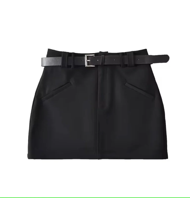 Wakanda Black  A-Line Sashes Mini Skirt