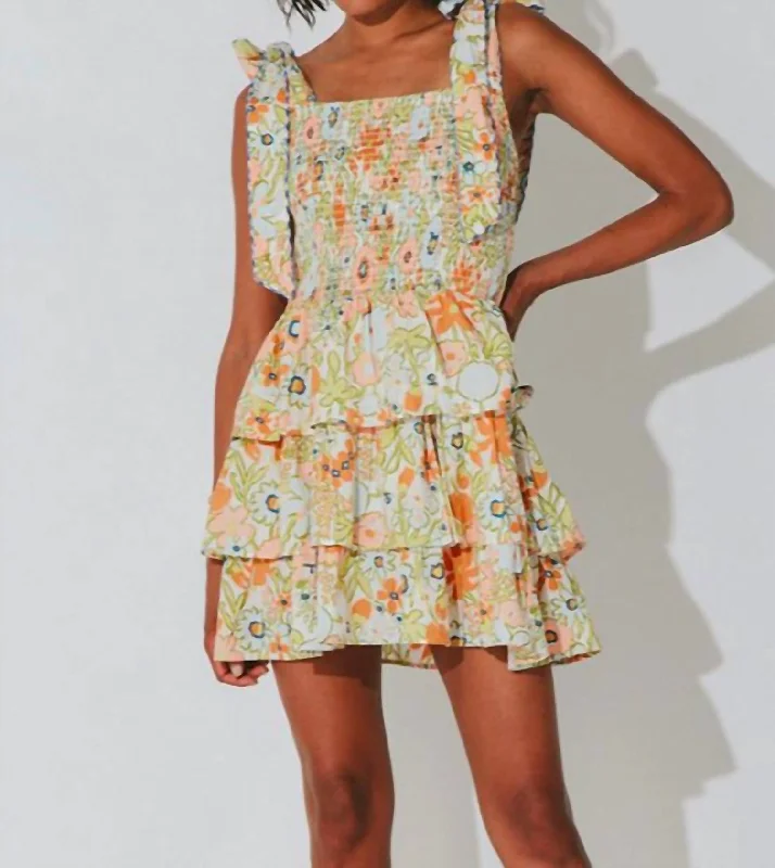 Tamara Mini Dress In Retro Floral