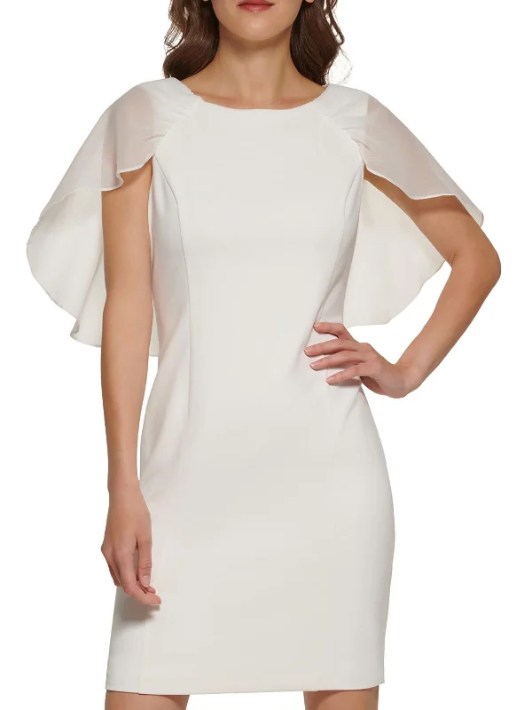 Womens Scuba Mini Sheath Dress