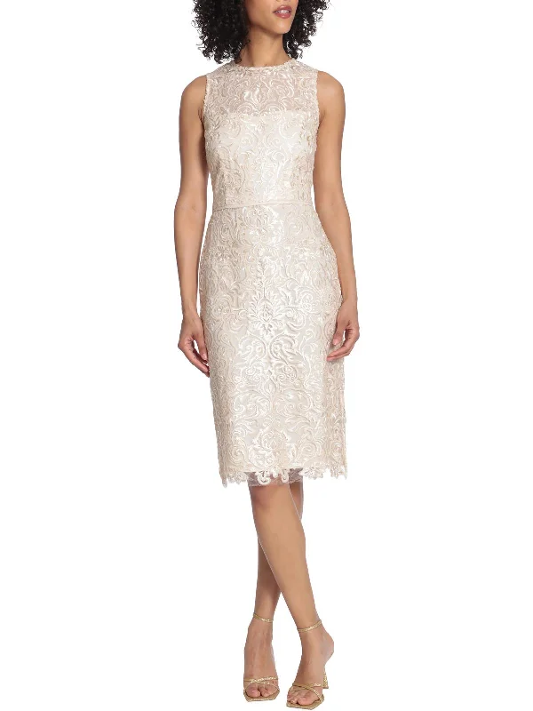Womens Sequined Embroidered Cocktail And Party Dress