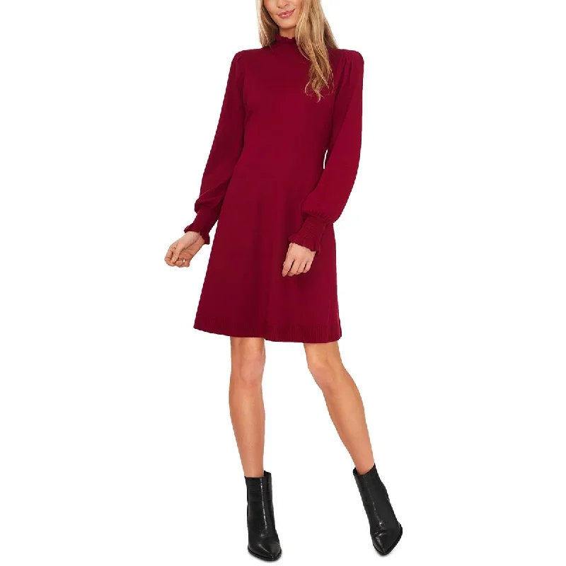 CeCe Womens   Ruffled Midi Sweaterdress