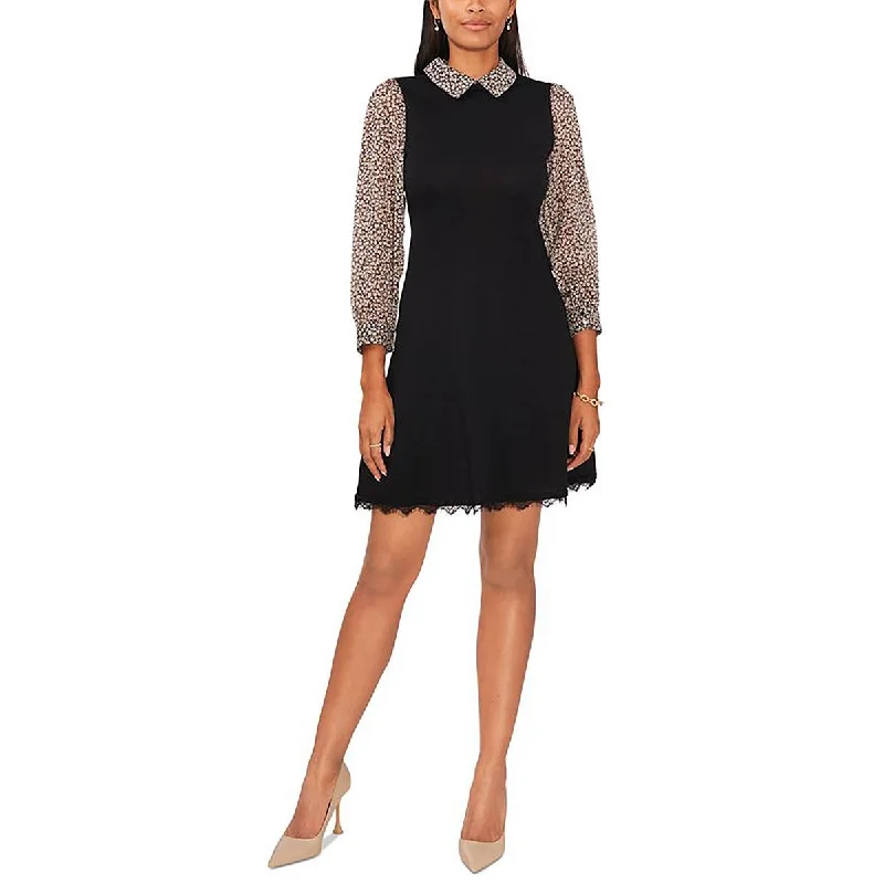 MSK Womens Printed Midi Sweaterdress