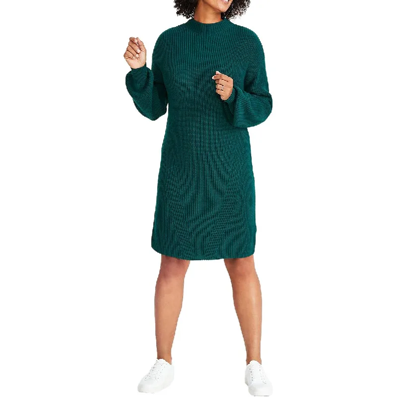 Style & Co. Womens Ribbed Knit Mock-Turtle Neck Sweaterdress